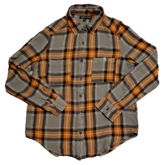 Kendall & Kylie Long Sleeve Button Up Plaid Shirt | Women's Small S Pre-owned - Picture 1 of 9
